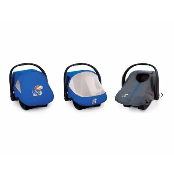 NCAA Kansas Jayhawks”Baby Shower Gift Set” Easy Seat~Carrier Covers~Changing Pad